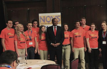 Secretary Foxx with Teen Mentors at the NOYS Distracted Driving Summit 2014