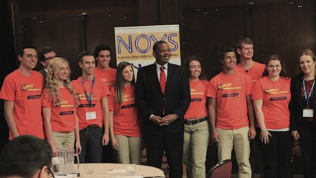 Secretary Foxx with Teen Mentors at the NOYS Distracted Driving Summit 2014